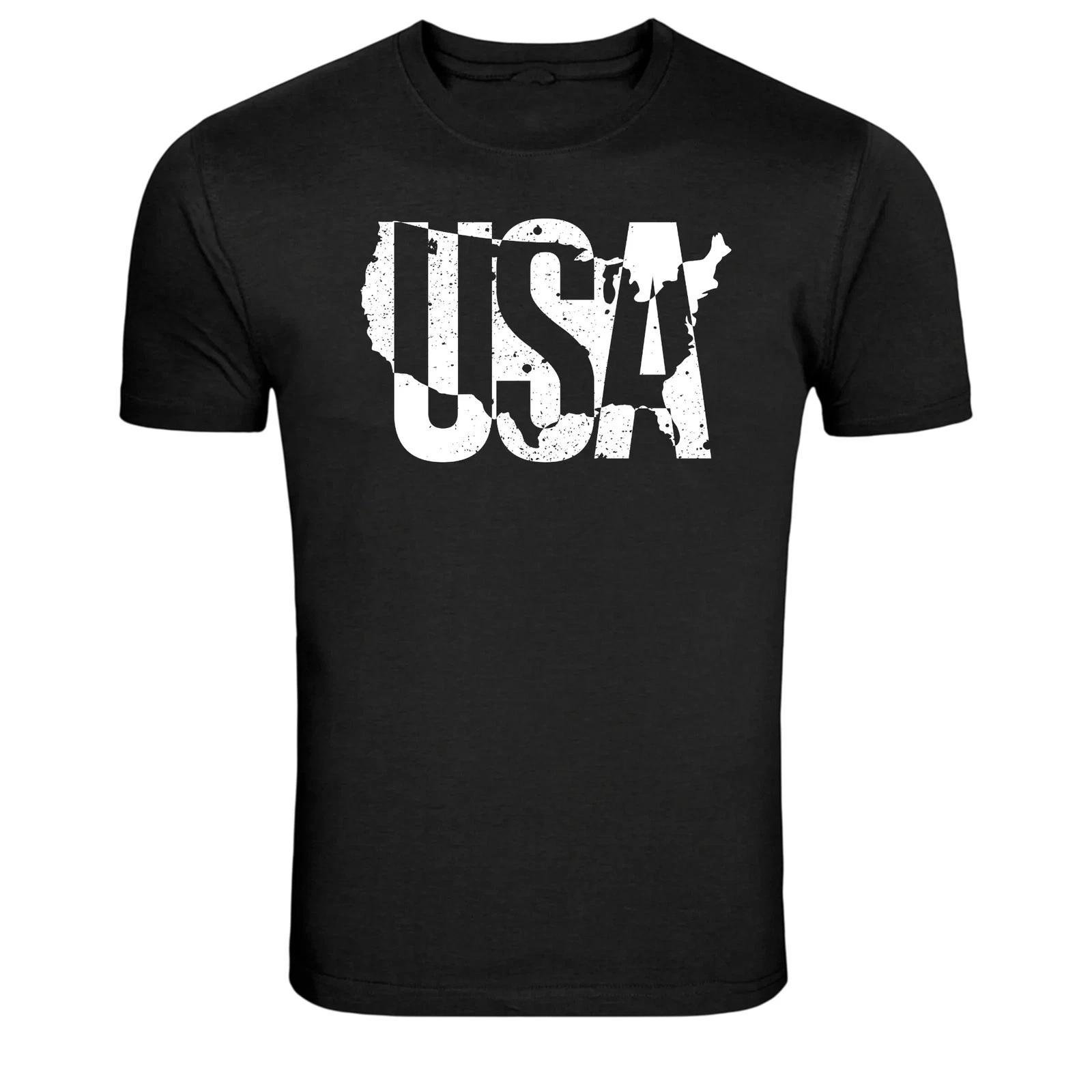 Графическая футболка с картой США Американская гордость Потертая футболка Соединенные Штаты XL