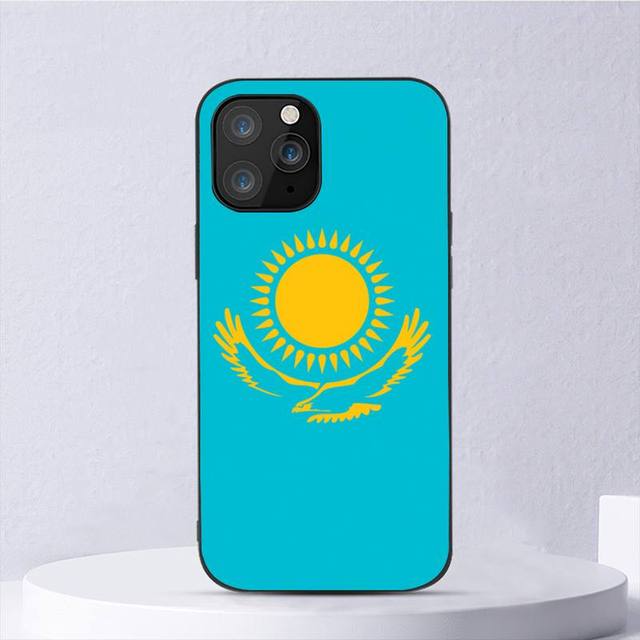

Чехол для телефона с флагом Казахстана для Iphone 11 12 Mini 13 14 Pro Xs Max X 8 7 6s Plus 5 Se Xr Shell iPhone13PROMAX