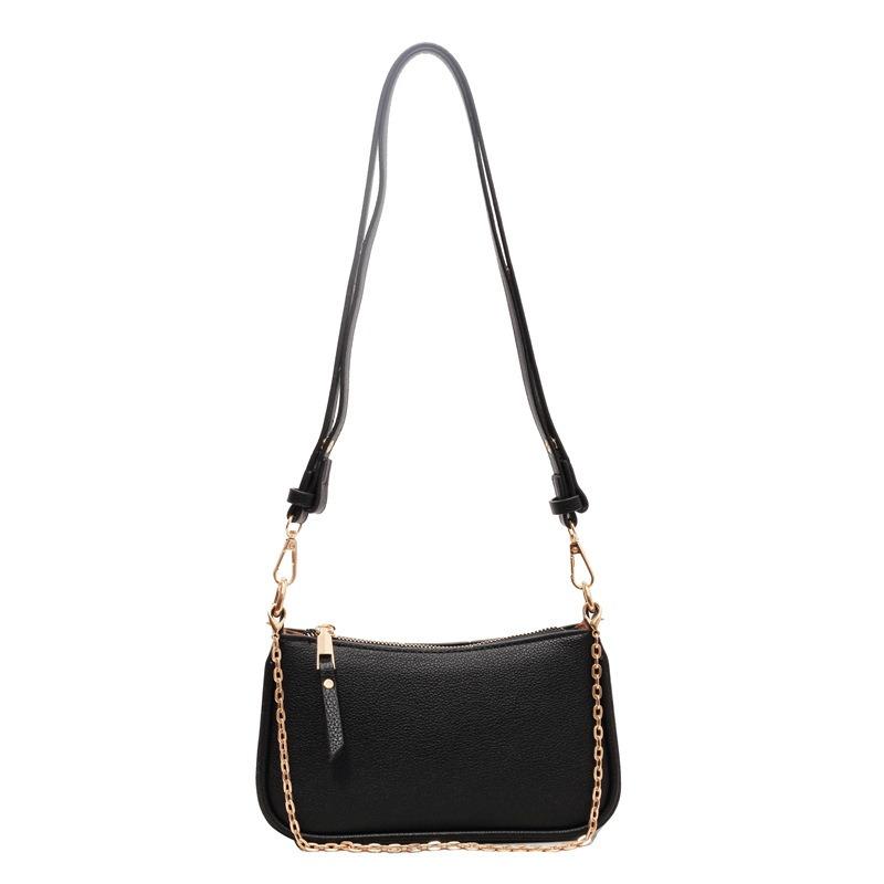 New Lychee Pattern Chain, Armpit Bag, Retro Small Square Bag for Women, One Shoulder Oblique Span Bag for Women