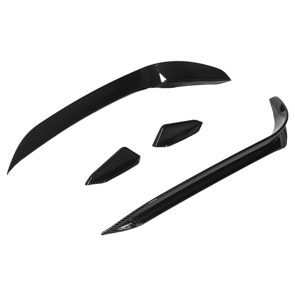 4PCS Front Bumper Aero Kits Canards Wing UV Resistant Replacement for MK7.5 GTD 2017‑2020Carbon Fiber Style