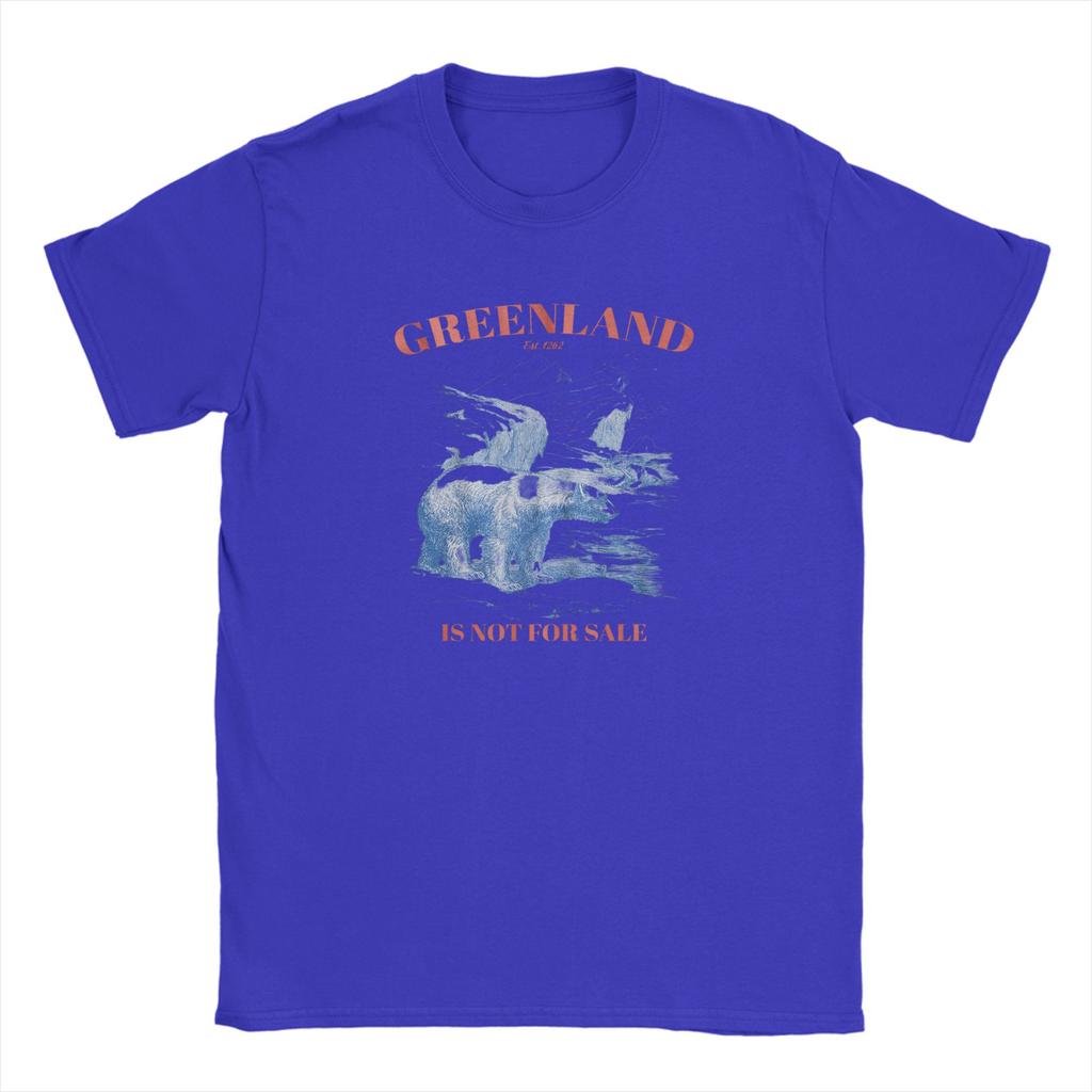 Vintage T-Shirt Sommer Grönland Ist Nicht Zu Verkaufen Lustige T-Shirts Reines Baumwoll-T-Shirt Großartiges Lockeres Kurzarm-Oberteil T-Shirts