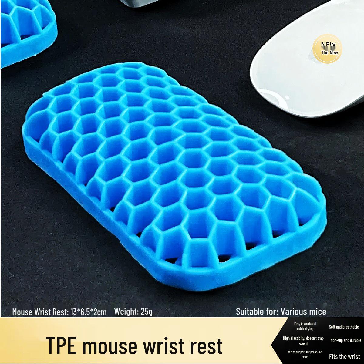

3rd Gen TPE Honeycomb Wrist Rest & Mouse Pad - Non-Slip, Breathable, Soft, Durable