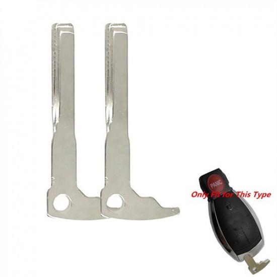 2X ert Small Key Blank Emergency New Key Uncut KR55WK49031 For Mercedes Benz