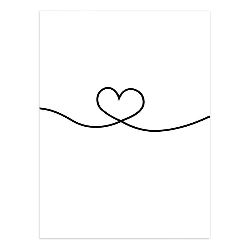 Black and White Love Holding Hands Canvas Painting Nordic Posters and Prints Wall Art Pictures Living Room Family Home Decor