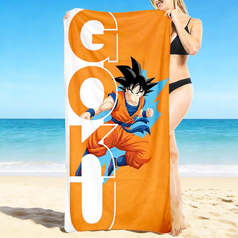 1Pc Goku'S Dynamic Leap Beach Towel, Quick Dry, Multi-Use for Beach Pool Gym Yoga Home Travel, Christmas, Halloween, Xmas Gift M92983