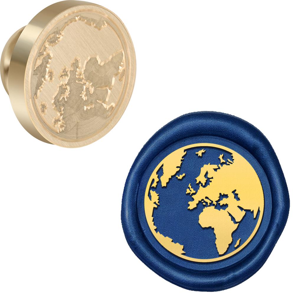 Земля, Коллекция Космическая станция Восковая печать Восковая печать Латунная головка (Без ручки) Для украшения конвертов для вечеринки, винной упаковки