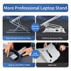 Bærbar Laptopstativ Aluminium Sammenleggbar Notebookstøtte Laptopbase Macbook Pro Holder Justerbar Brakett Datatilbehør