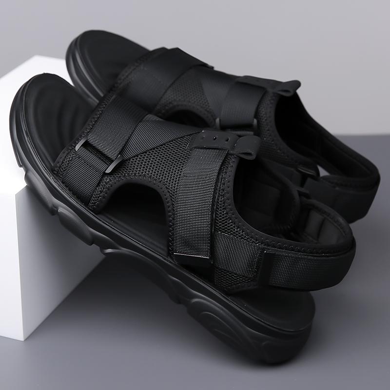 Fashion Thick Soled Sandals Men's Tide Summer Style Mesh Outdoor Hiking Leisure Sports Hollow Out Sandals Comfort Breathable Beach Shoes