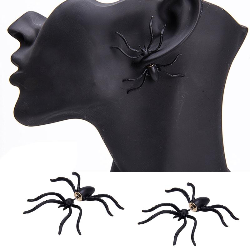 Spider Earrings Studs Halloween Earrings  Girls Punk Earrings Hypoallergenic Alloy  Earrings Party Jewelry
