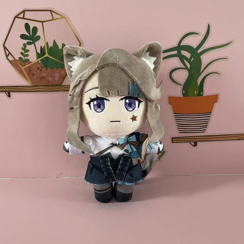 Genshin Impact Lynette Cosplay Plush Doll Toy 20cm Anime Character Cute Soft Stuffed Pillow Christmas Halloween Gift