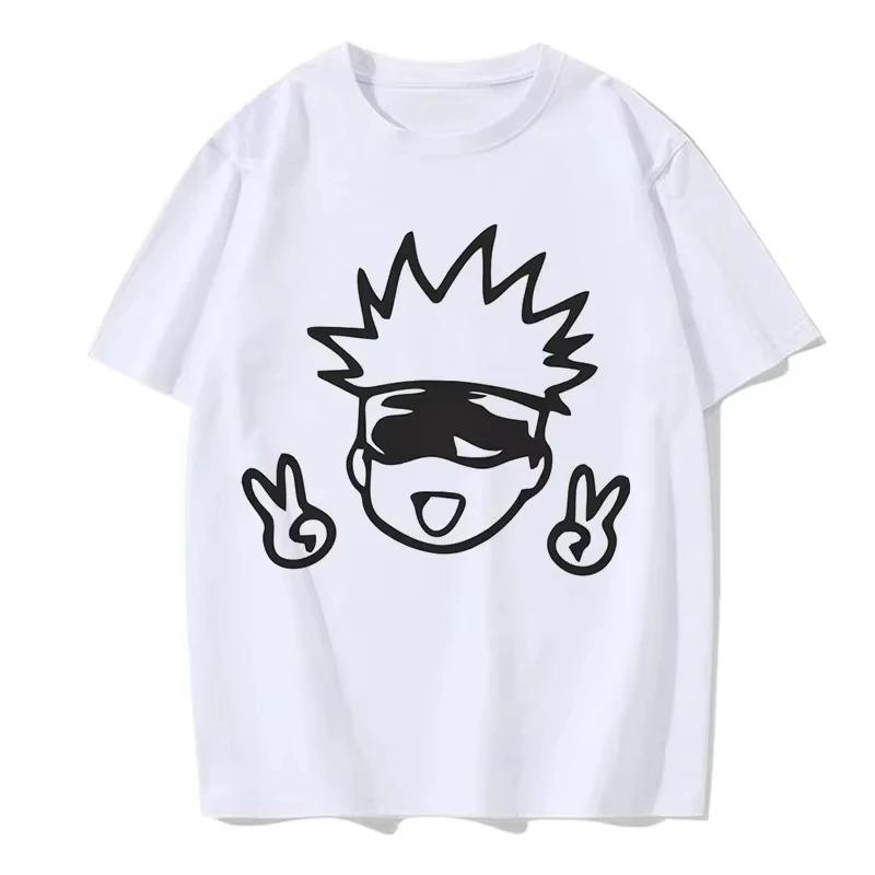 Tshirt Manga Japanese Anime Jujutsu Kaisen T Shirt Gojo Satoru Tops Yuji Itadori Graphic Tees Cool T-shirt 90s Women Clothes Tee
