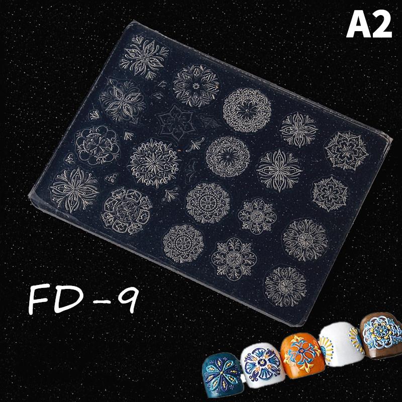 Mucegai Silicon Unghii Relief Fluture Floare Stil Francez Decorațiuni Unghii Unghii Bricolaj Design Placă Ștanțare Consumabile Artă Unghiilor