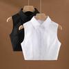 Versatile Korean-Style White Cotton Detachable Collar for Girls - Perfect Autumn/Winter Sweater Accessory