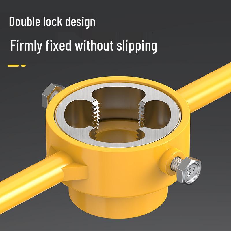 6-Piece Tap & Thread Set for Plastic Pipes: 1/2", 3/4", 1" Threading Tool with Wrench