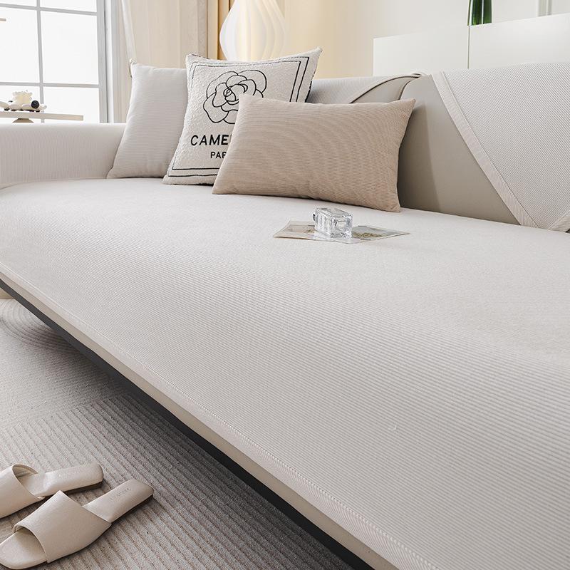 Vanntett Urinsikker Sofapute, Universell for Alle Årstider, Sklisikker, Avansert Følelse, Ensfarvet Fransk Nytt Sofatrekk Dekkstoff