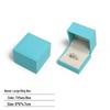 Scatola Portagioie Quadrata Tiffany Blue con Grana di Pelle per Anello, Ciondolo, Bracciale e Accessori