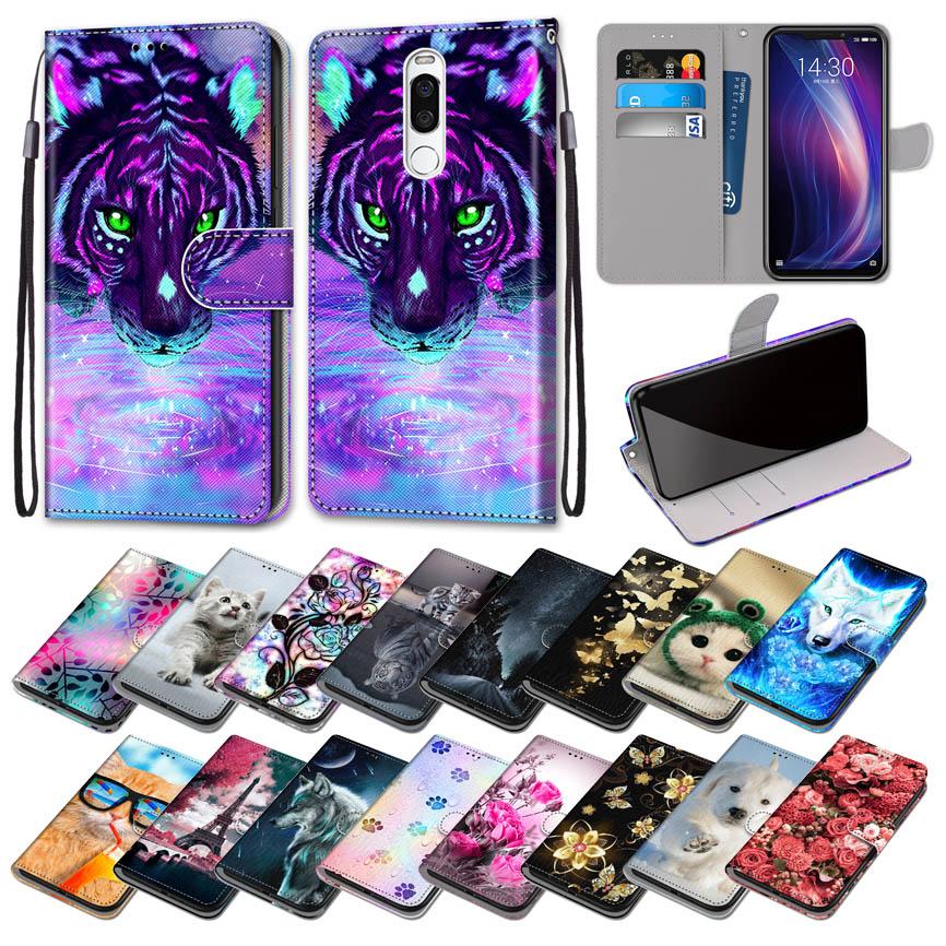 

Кожаный чехол для Meizu M8/V8 Pro/X8/M6/M15/M6T/Meilan 6T, окрашенный защитный чехол-кошелек, кобура, откидная крышка с магнитной подставкой и слотами для карт