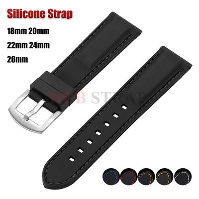 Silikon-Gummi-Uhrenarmband 26mm 18mm 20mm 22mm 24mm Universelles Wasserdichtes Sportarmband für Casio für Seiko Armband Uhrenarmband