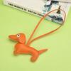 Custom Leather Keychain Cute Sausage Dog Laser Personalize Number Cartoon Puppy Kering Car Key Chain Ring for Couple