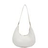Shoulder Pouch PU Shoulder Bag Solid Color Hobo Bag Elegant Crescent Moon Underarm Bag  Travel