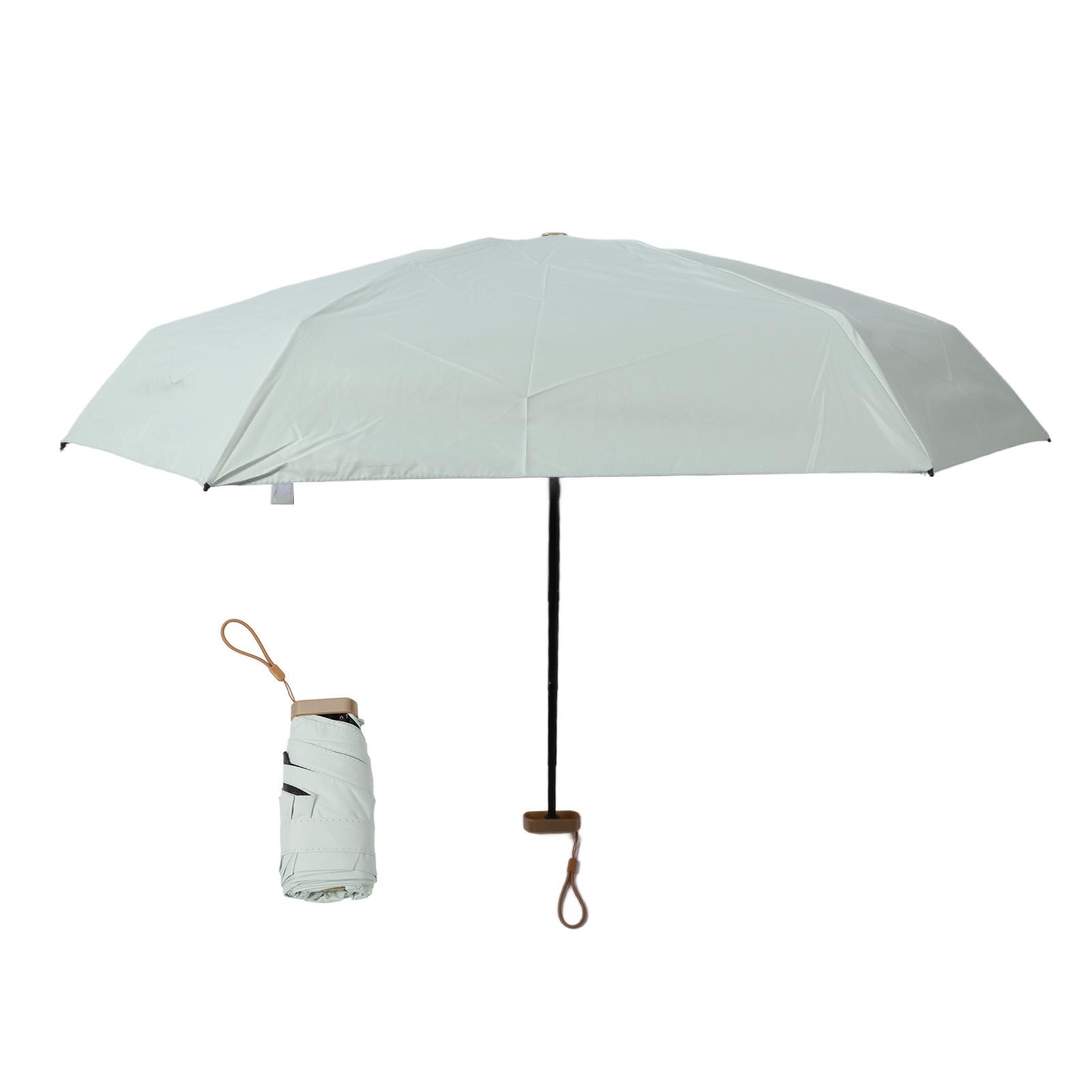 

Dual Use Umbrella with Storage Bag Lightweight UV Compact Umbrella for Sun and Rain 5.5in