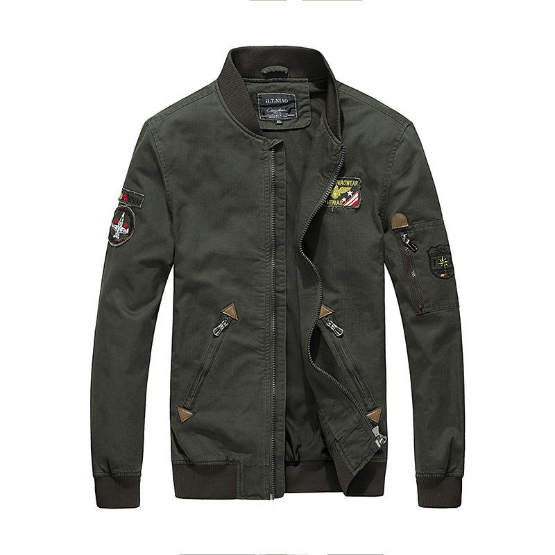 New Men/'s baseball suit padded jacket coat Air Force Flight Jackets cotton coats