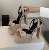 13cm Ultra High Heels Women Sandals Fashion Square Toed Open Toe High Heels Women Strap Ankle Sandal High Heels Platform Sandals