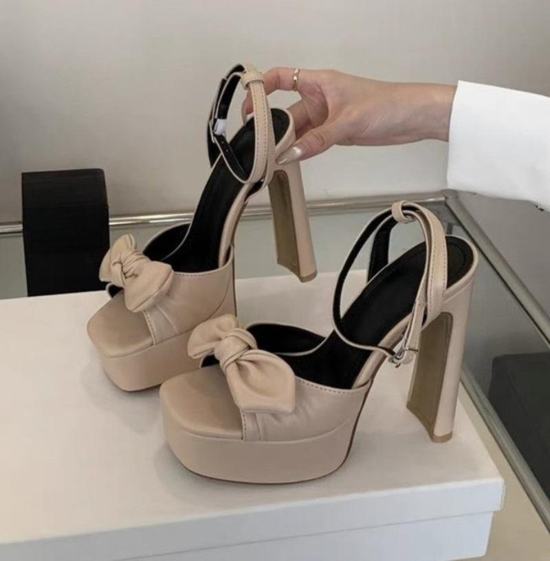 13cm Ultra High Heels Women Sandals Fashion Square Toed Open Toe High Heels Women Strap Ankle Sandal High Heels Platform Sandals