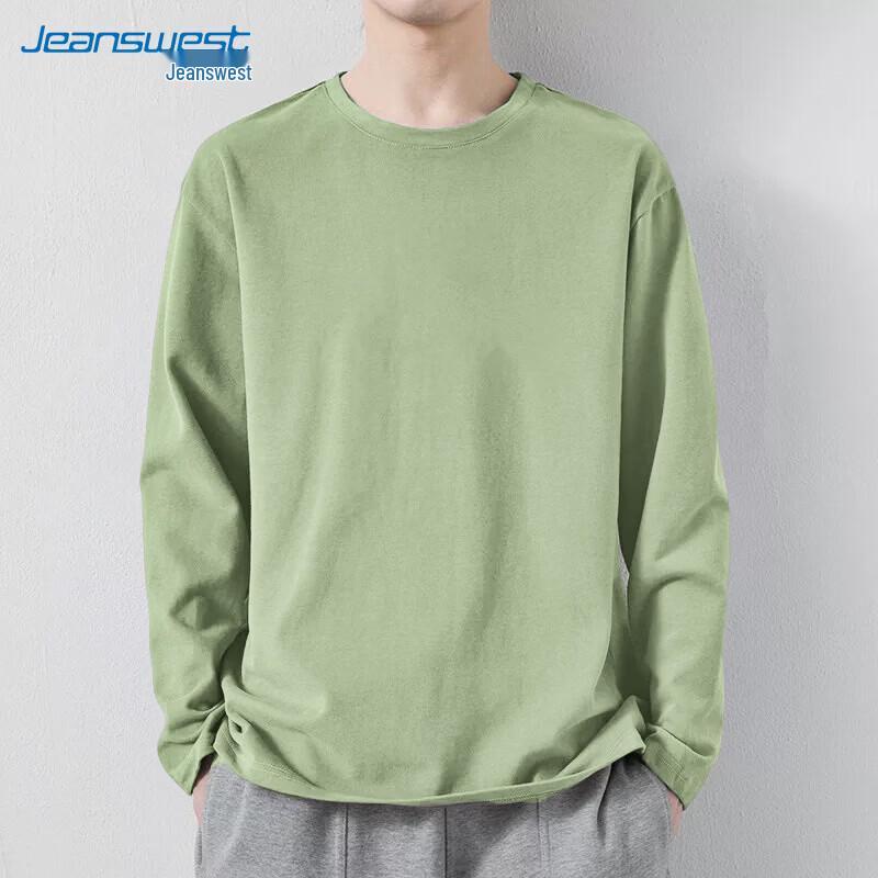 Jeanswest Men's Pure Cotton Loose Fit Long Sleeve T-Shirt