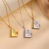 Stainless Steel My Little Star Engrave Book Pendant Necklace For Daughter Love Openable With 7 Pages Gift Women's Sweater Chain