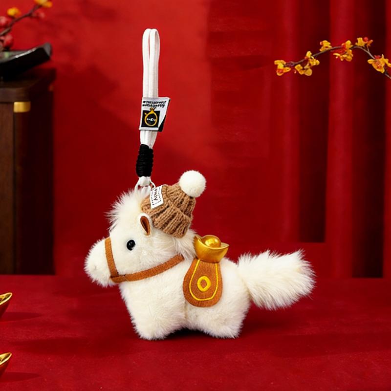 Plush Keychain Toy Doll Bags Accessories Year Of The Horse Mascot Pony Ornament