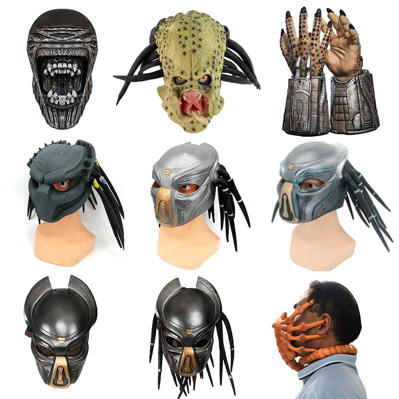 Tema de Filme Predator5Máscara cosplay Alien vs. Máscara de Halloween - Adereço de Cabeça Assustador de Látex