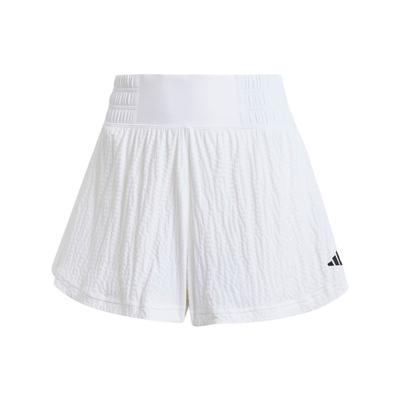 Aeroready Pro Seersucker Relaxed Fit Solid Color Tennis Shorts Women Shorts White IT4691