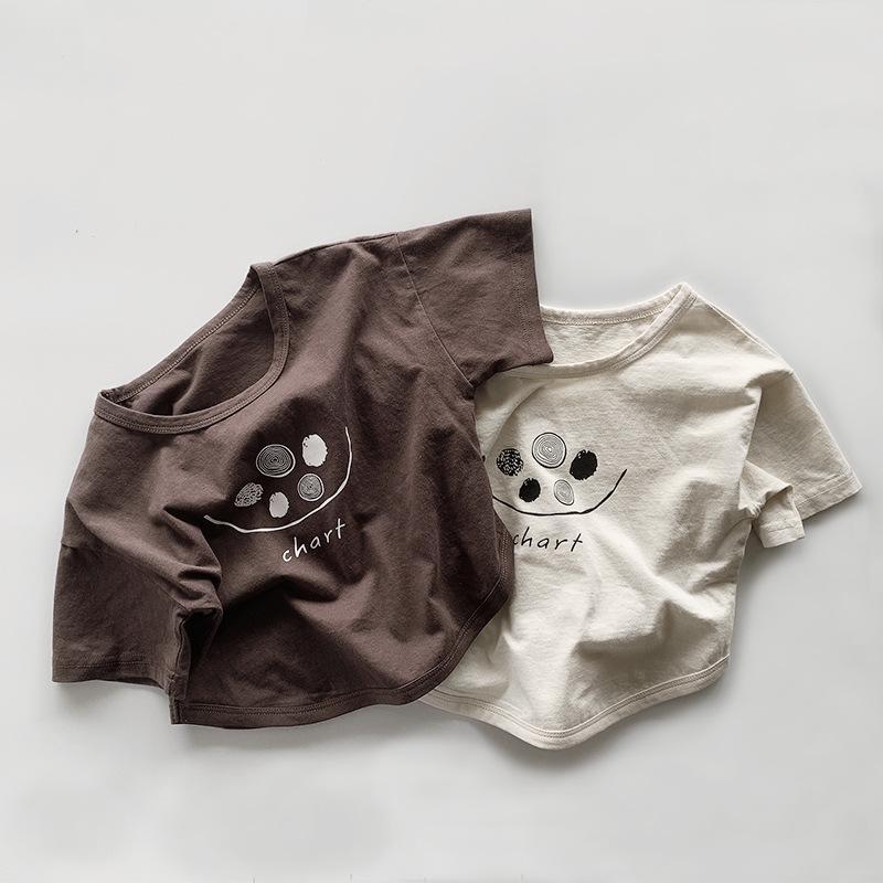 Children's Summer Thin Cotton T-Shirt - Korean Style, Short Sleeve, Trendy Design for Toddlers (3+), Boys & Girls