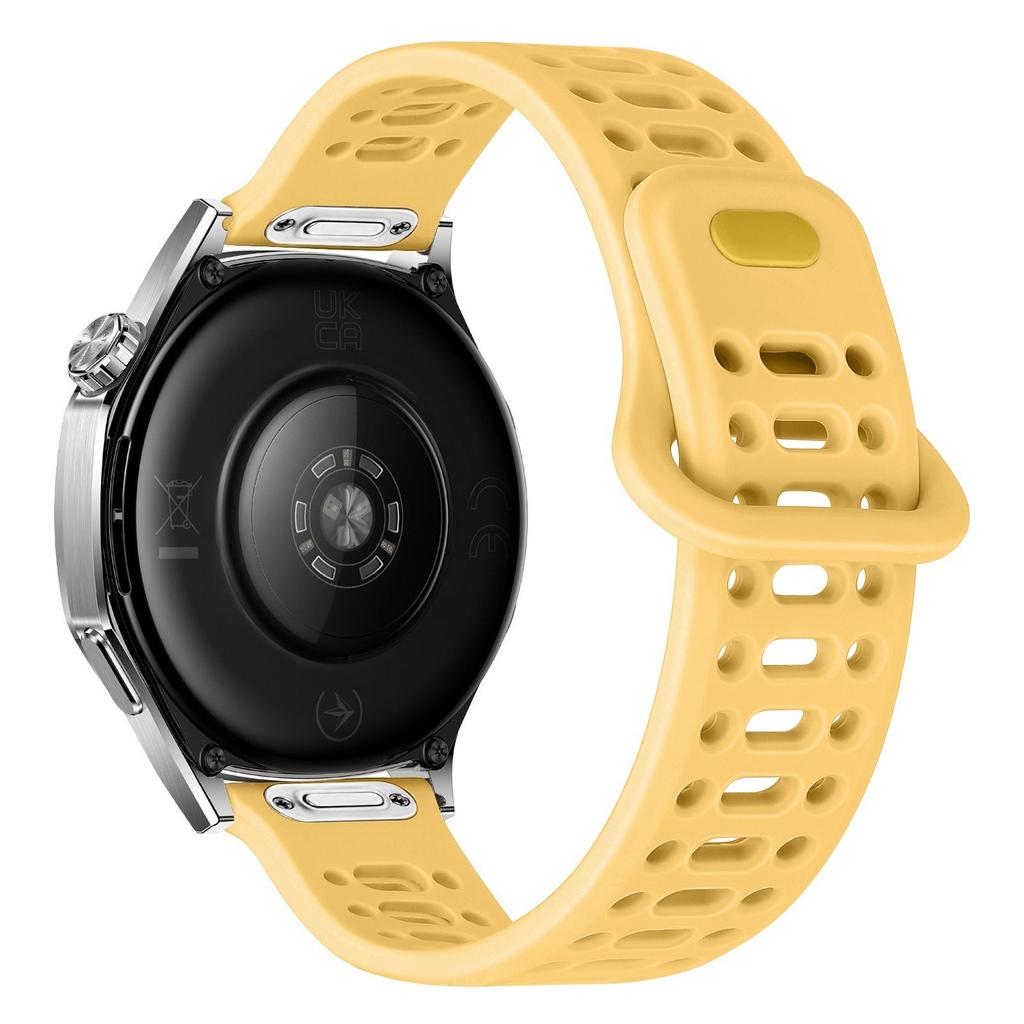 For Huawei Watch GT 6 46mm Silicone Watch Band 22mm Quick Release Button Hollow Reverse Buckle Wrist Strap