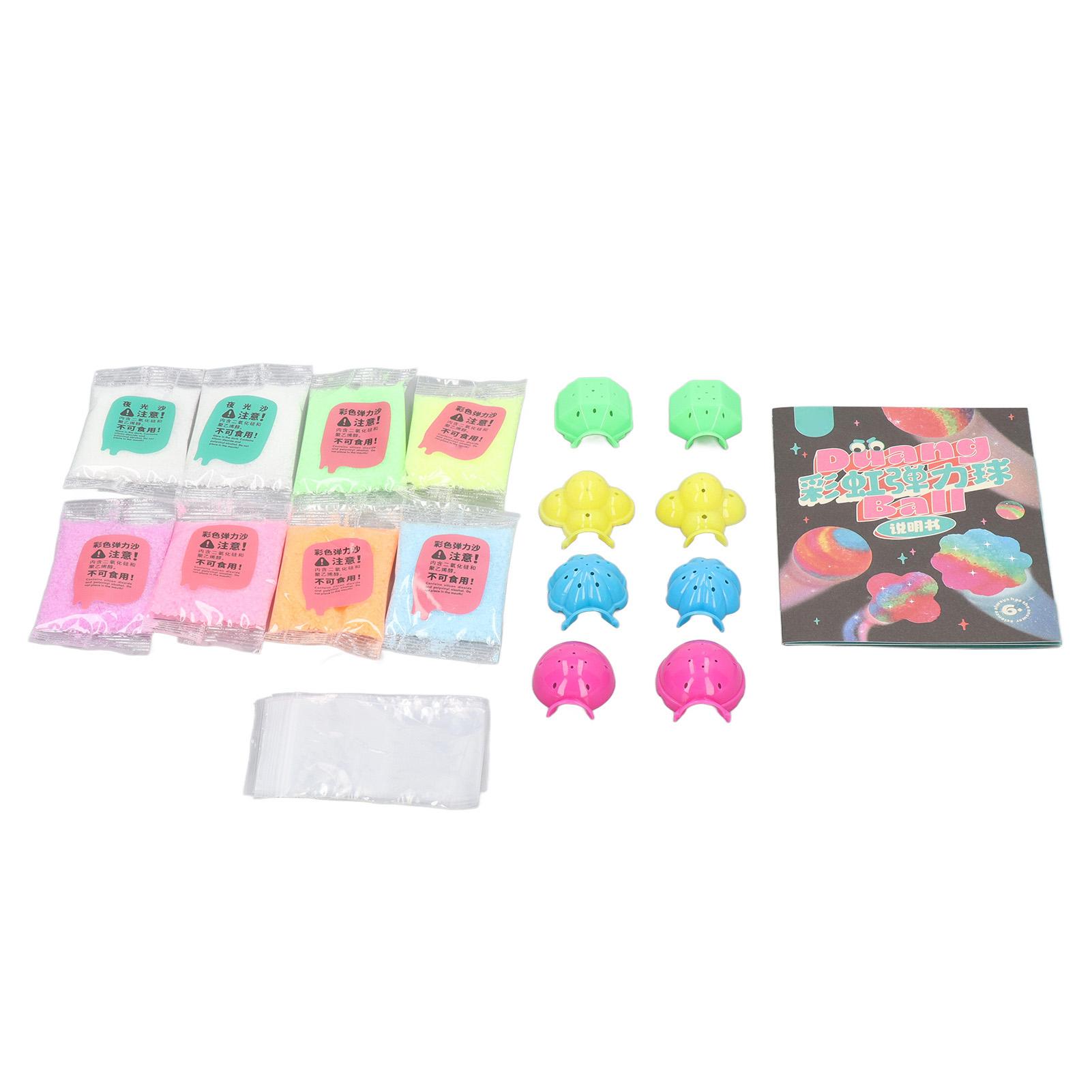 

Набор для изготовления прыгающих мячиков своими руками, светящиеся эластичные разноцветные маленькие прыгающие песочные мячики, набор для изготовления, детская наука
