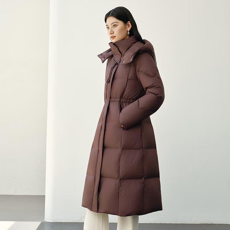 Aolaiyi Women's Long Hooded Puffer Down Jacket