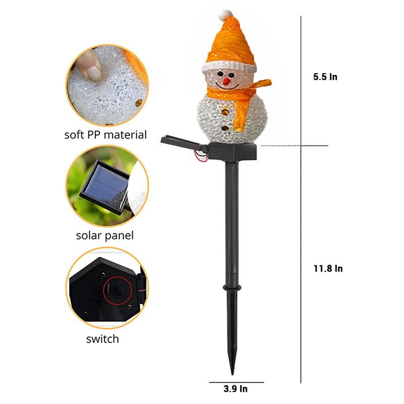 

Outdoor Solar Christmas Lights Christmas Snowflake Star Solar Powered Lawn Decor Light Set of 5 Waterproof Pathway Stake Lights
