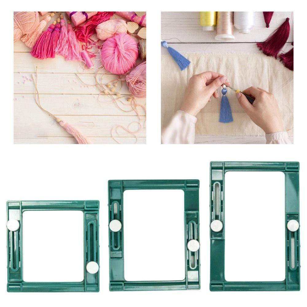 

DIY Craft Ручное вязание Регулируемая кисточка Инструмент для кисточек Ткацкие инструменты Квадратный пластик