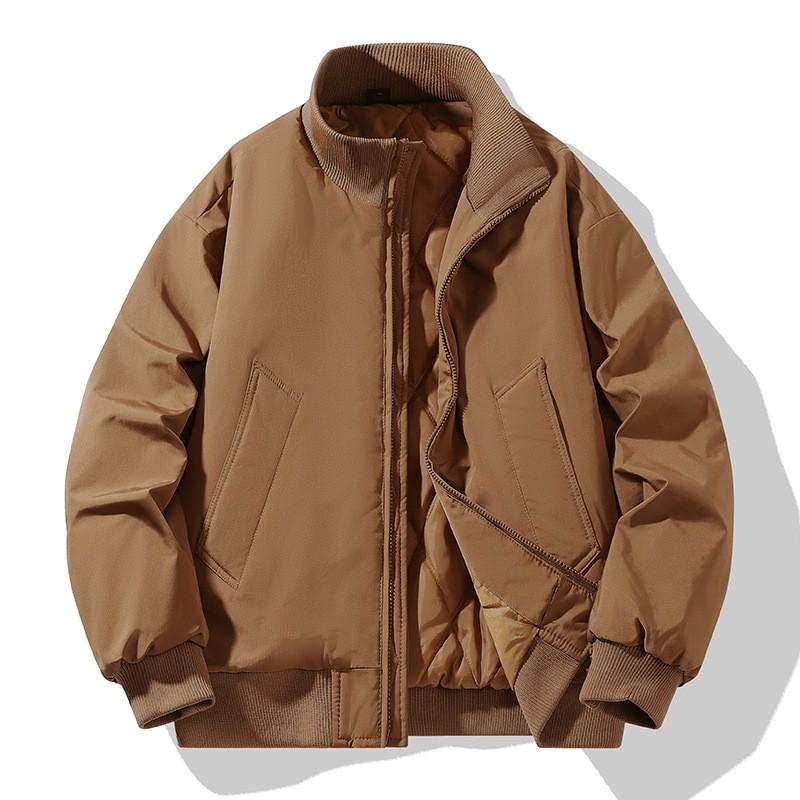 Mens Stand Collar Winter Puffer Jacket Casual Warm Slim Fit Coat Teens