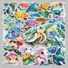 50pcs Cute Sea Turtle Stickers: Colorful Marine Life for Skateboards, Phone Cases, Earphones, Journals, and DIY Crafts.