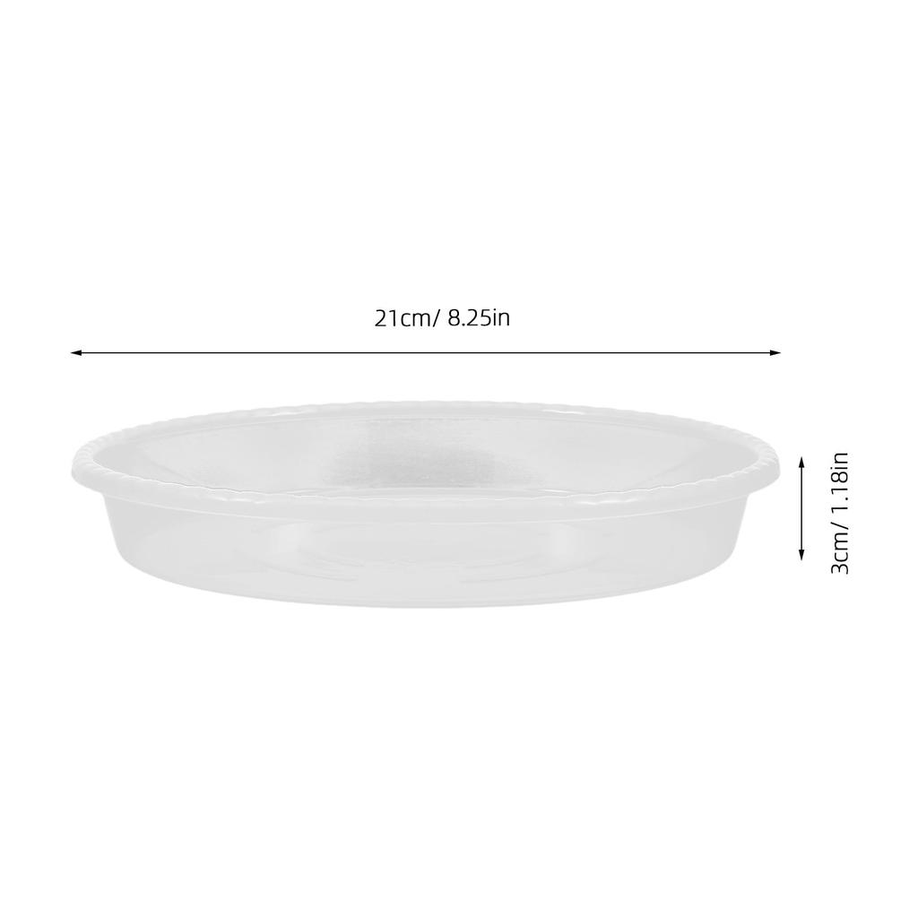 6Pcs Clear Plastic Plant Saucers Indoor Plant Water Catcher Tray Pot Drainage Base Round Tray for Flower Pots Plastic Saucer