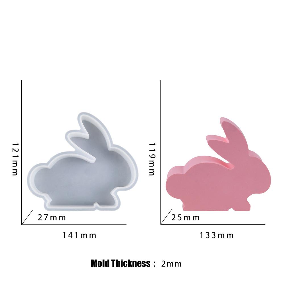 DIY Drip Mold Easter Three-dimensional Cute Rabbit Silicone Mold Soap Mold Rabbit Aromatherapy Candle Mold