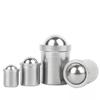 304 Stainless Steel Ball Plungers (D3-D12) - Press Spring, Push Fit, POM Ball