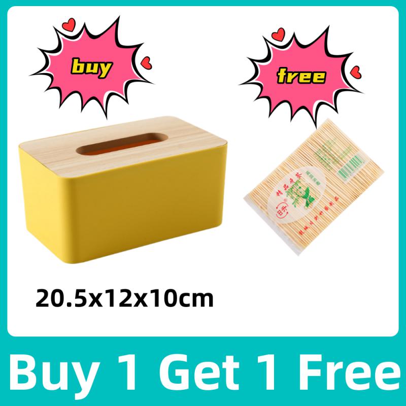 Wooden Tissue Box Napkin Holder Bamboo Lid Top Handkerchief Case Wipes Dispenser Toilet Paper Organizer Container Home Car Items