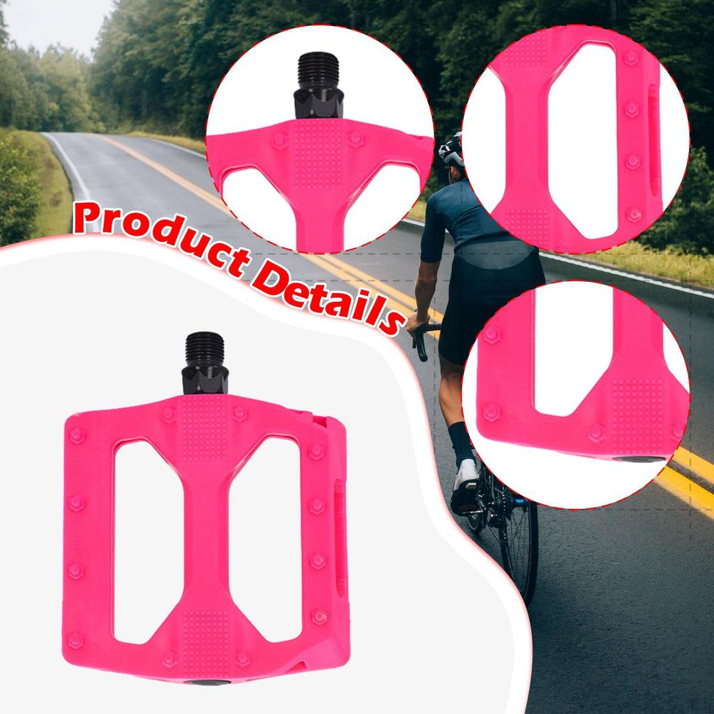 Bicycle Pedals Anti Skid Lightweight Nylon for Adult Bikes Road Replace Parts Flat