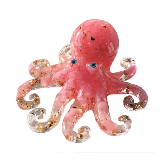 Falsk Krystall Epoksy Blekksprut Ornament Helbredende Naturstein Epoksy Blekksprut