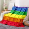 Colorful Rainbow Art Pattern Decorative Throw Blanket for Sofa, Bed, Living Room, and Home Decor Styling