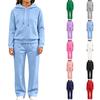Kinder bedruckter Pullover-Hoodie und Hose Set Langarm Lässiges Outfit