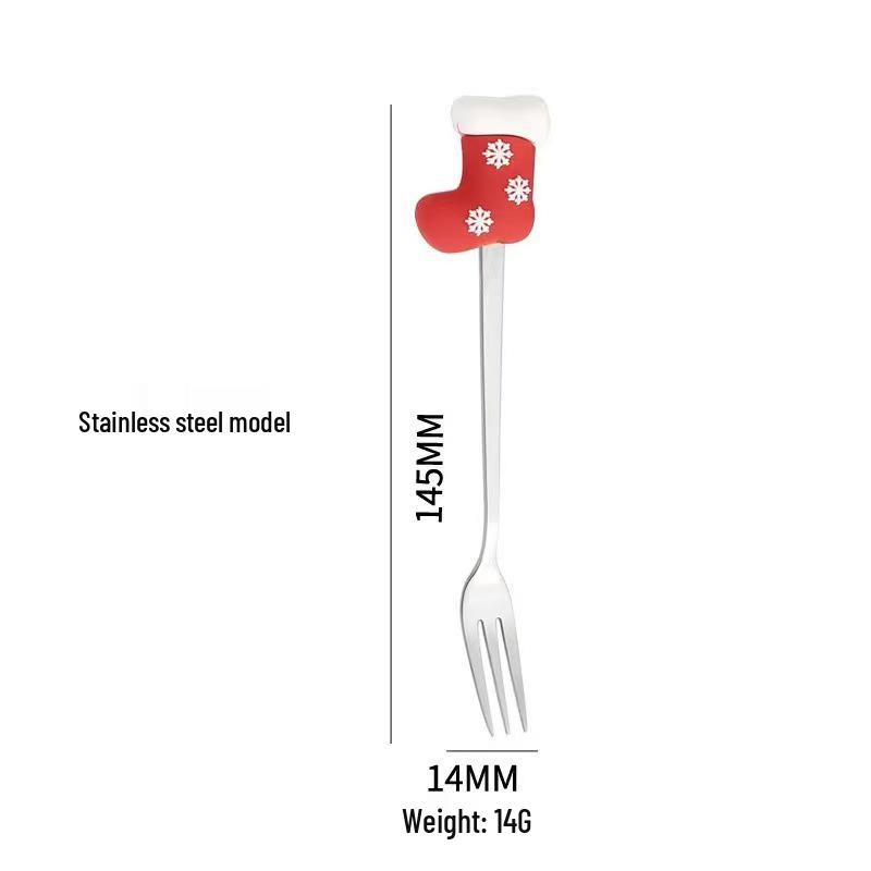 Santa Claus Creative Stainless Steel Spoon and Fork Gift Set